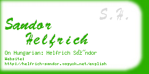 sandor helfrich business card